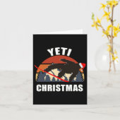 Yeti Christmas - Bigfoot Snowboarden met rood Kaart (Gele Bloem)
