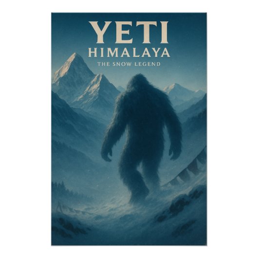 Yeti — De Sneeuwlegende van de Himalaya. Perfect Poster (Voorkant)