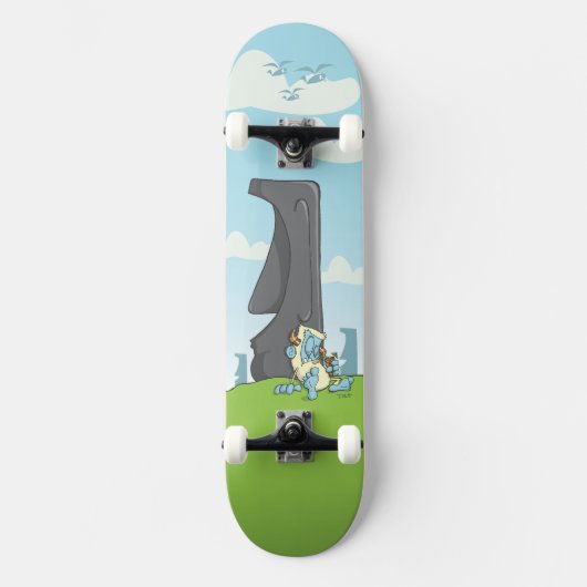 yeti drink op het eiland easter skateboard (Voorkant)