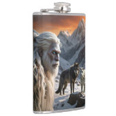 Yeti en het sneeuwluipaard heupfles (Rechts)