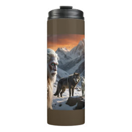 Yeti en het sneeuwluipaard thermosbeker