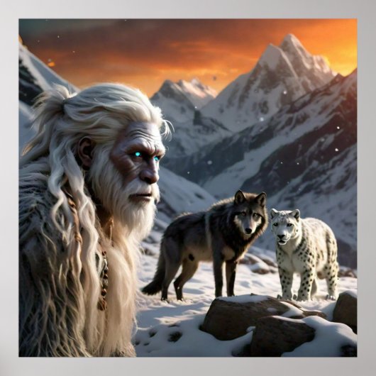 Yeti en het Snow Leopard Poster (Voorkant)
