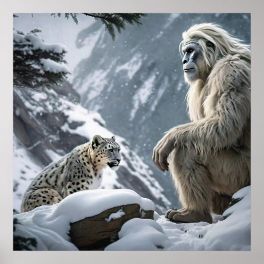 Yeti en het Snow Leopard Poster (Voorkant)