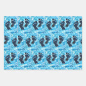 Yeti Foot Print Magnetic Kaart Inpakpapier Vel (Voorkant 2)