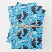 Yeti Foot Print Magnetic Kaart Inpakpapier Vel (In situ)