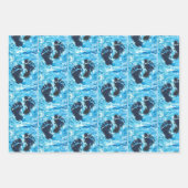 Yeti Foot Print Magnetic Kaart Inpakpapier Vel (Voorkant)