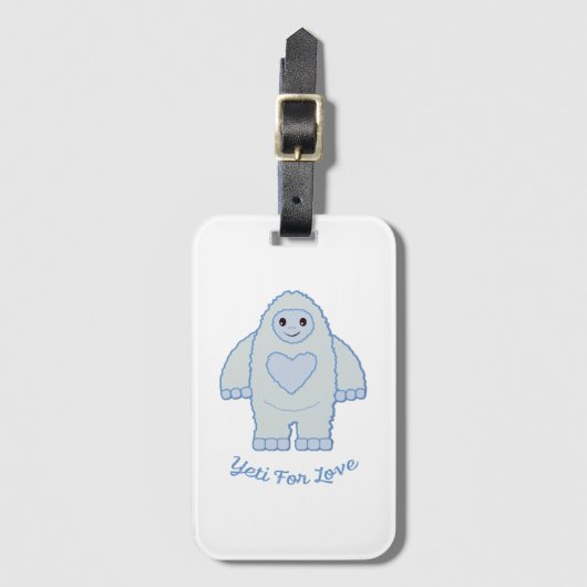 Yeti for Love Bagagelabel (Voorkant (verticaal))