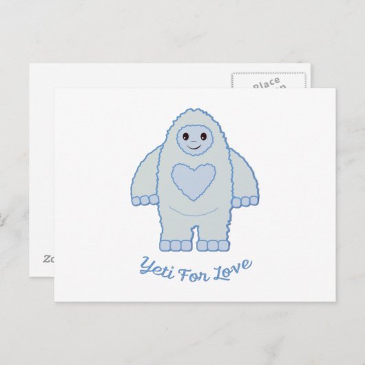 Yeti for Love Briefkaart (Voorkant / Achterkant)