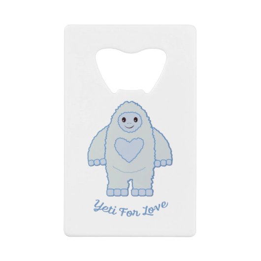 Yeti for Love Creditkaart Flessenopener (Voorkant)