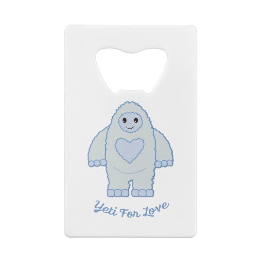 Yeti for Love Creditkaart Flessenopener (Achterkant)