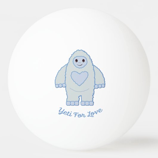 Yeti for Love Pingpongbal (Voorkant)