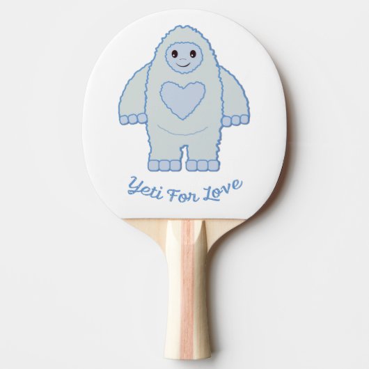 Yeti for Love Tafeltennisbatje (Voorkant)
