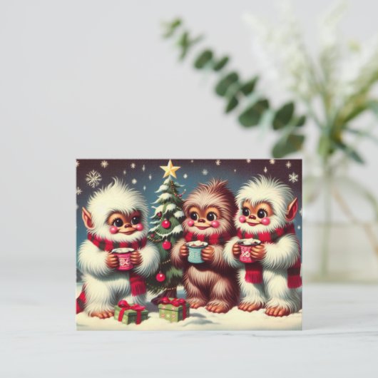 Yeti Greetings Briefkaart (Staand voorkant)