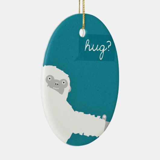 Yeti Hug Keramisch Ornament (Rechts)