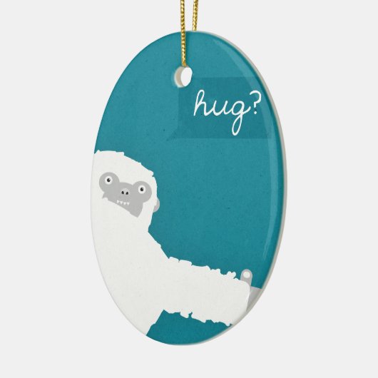 Yeti Hug Keramisch Ornament (Links)