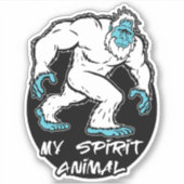 Yeti is mijn Geest Dier Sticker (Voorkant)