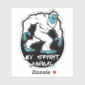 Yeti is mijn Geest Dier Sticker (Vel)