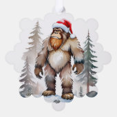 Yeti Kerstmis, Bigfoot, Sasquatch Kerstmis Ornament Kaart (Achterkant)