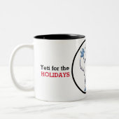 Yeti Love Kerstmis Tweekleurige Koffiemok (Links)