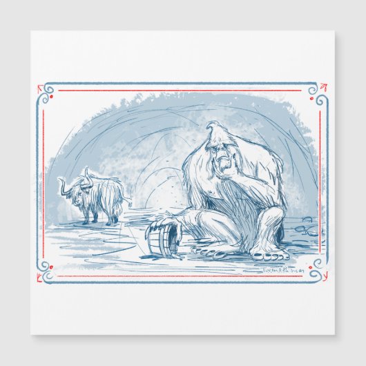 Yeti Magnetische Kaart (Voorkant)