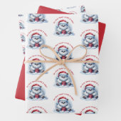 Yeti met cadeau – niet openen inpakpapier vel (In situ)