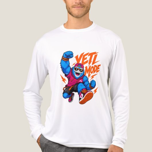 Yeti Modus Cyber Aap Street Dance Tri-Blend Shirt (Voorkant volledig)