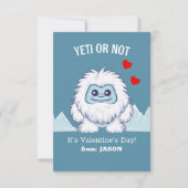 "Yeti of niet" Classroom Valentijn Note Kaart Notitiekaartje (Voorkant)