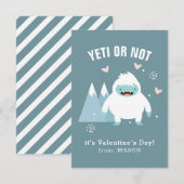 "Yeti or not" Classroom Valentijn Notitiekaartje (Voorkant / Achterkant)