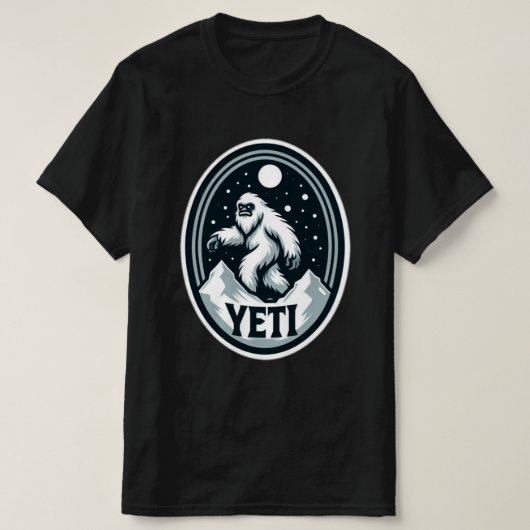 Yeti Reizen rond Sneeuwberg T-shirt (Design voorkant)