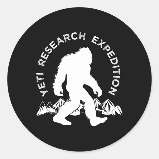 Yeti Research Expedition Yeti Ronde Sticker (Voorkant)
