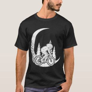 YETI Riding Moon Bike Halloween Lunar T-shirt
