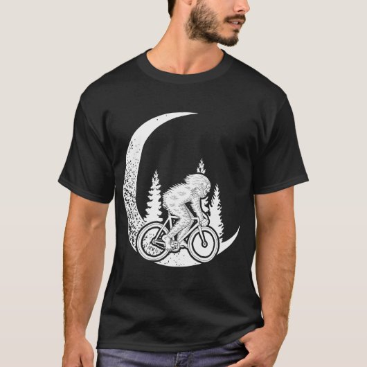 YETI Riding Moon Bike Halloween Lunar T-shirt (Voorkant)