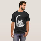 YETI Riding Moon Bike Halloween Lunar T-shirt (Voorkant volledig)