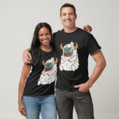 Yeti roken Sneeuwman Creature Voetafdrukken Pullov T-shirt (Unisex)