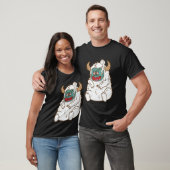 Yeti roken Sneeuwman Creature Voetafdrukken Pullov T-shirt (Unisex)