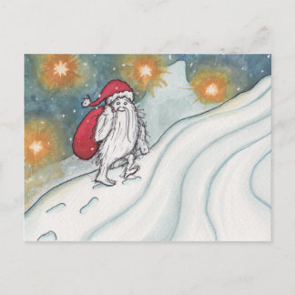 Yeti Santa Feestdagenkaart