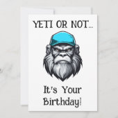 Yeti Sasquatch Bigfoot Opa Karakter Feestdagenkaart (Voorkant)