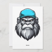 Yeti Sasquatch Bigfoot Opa Karakter Feestdagenkaart (Achterkant)