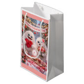 Yeti Sasquatch Couple Valentine's Day Gift Bag Klein Cadeauzakje (Voorkant Gekanteld)