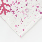 Yeti Schattige Kawaii Horn Print Fleece Deken (Hoek)