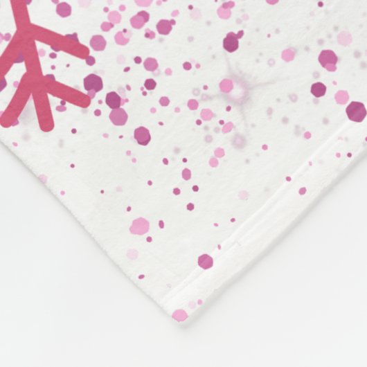 Yeti Schattige Kawaii Horn Print Fleece Deken (Hoek)