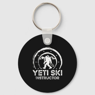Yeti-ski-instructeur Sasquatch voor een vrouwelijk Sleutelhanger