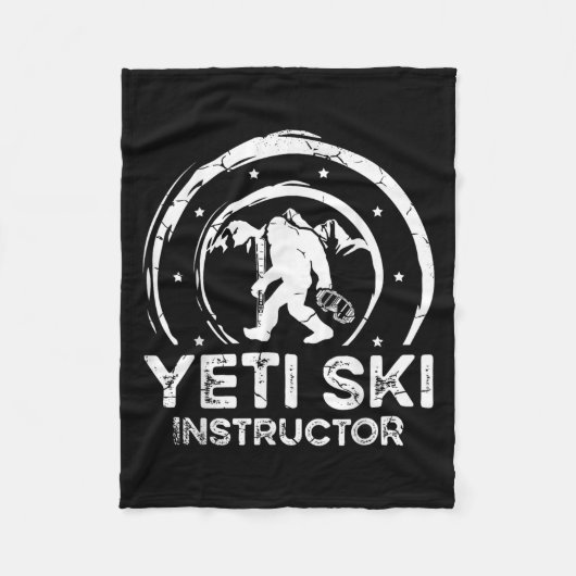 Yeti-ski-instructuer Sasquatch voor een vrouwelijk Fleece Deken (Voorkant)