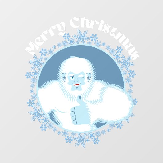 Yeti Snowflakes Window Decal – Leuke vakantie deco (Vel)