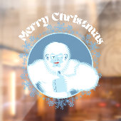 Yeti Snowflakes Window Decal – Leuke vakantie deco (Vel 2)