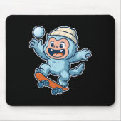 Yeti Snowll Skateboard Fun  Muismat (Voorkant)