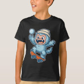 Yeti Snowll Skateboard Fun  T-shirt (Voorkant)
