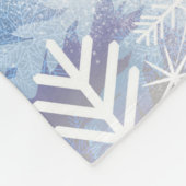 Yeti Staande Schattigee Kawaii Sneeuwvlokken Print Fleece Deken (Hoek)