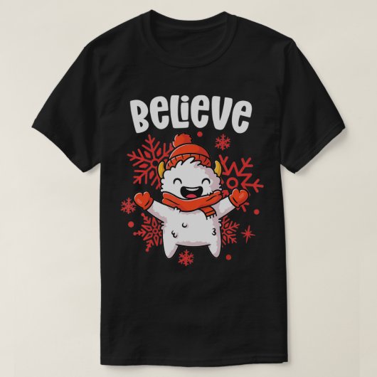 Yeti Tshirts voor mannen Vrouwen geloven Yeti Pjs (Design voorkant)