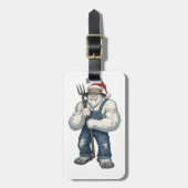 Yeti Verschrikkelijke Sneeuwman Boer Grappige Vaka Bagagelabel (Voorkant verticaal)